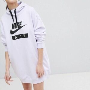 Nike Sportswear Air Hoodie Dress Barely Grape/ Black